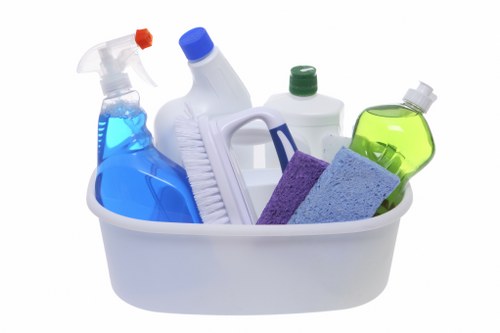 Organised carpet cleaning workspace with hoses and cables secured