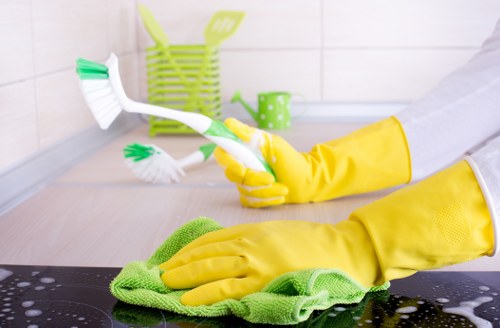 Wastewater and cleaning materials managed safely during service
