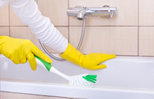 Local deep cleaning team working in a SE1 property