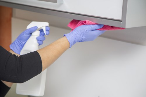 Local office cleaner working after hours in a SE1 business premises